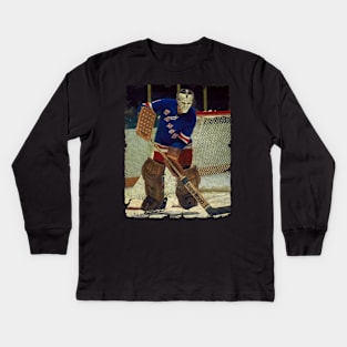 Ed Giacomin - New York Rangers, 1967 (539 GP) Kids Long Sleeve T-Shirt